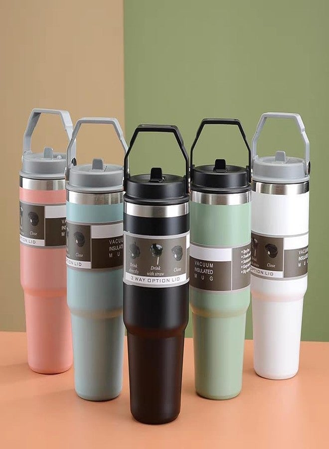 Urshigar 890ML Stainless Steel Vacuum Insulated Tumbler - Leak-Resistant & Durable Water Bottle with Reusable Straw & Airtight Lid for Gym, Travel & Outdoor Use (Multicolor) - Image 1